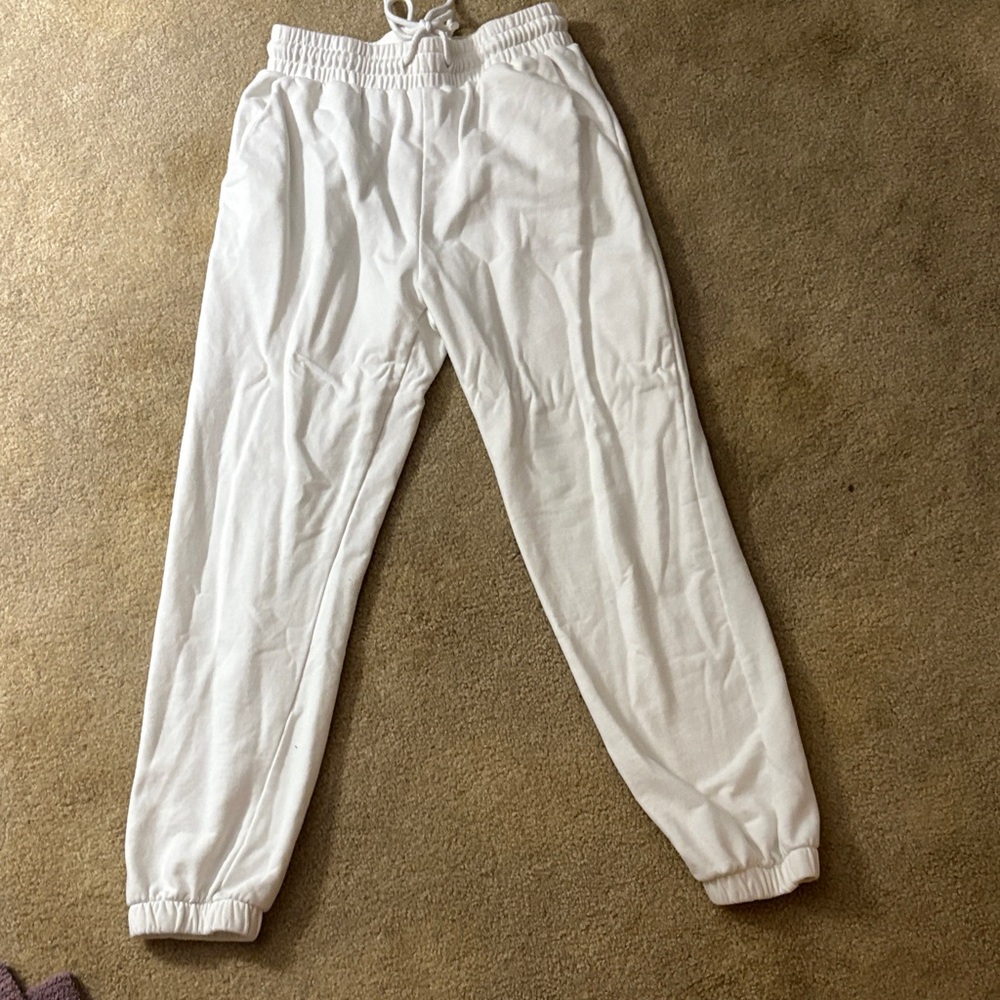 Women's Classic White Jogger Pants